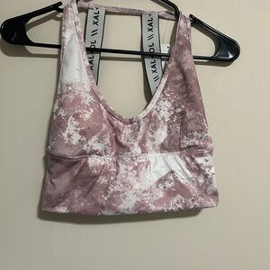 Jo + Jax Size Medium Crop Top Dancewear Women's Pink Tie-Dye Sports Bra dance
